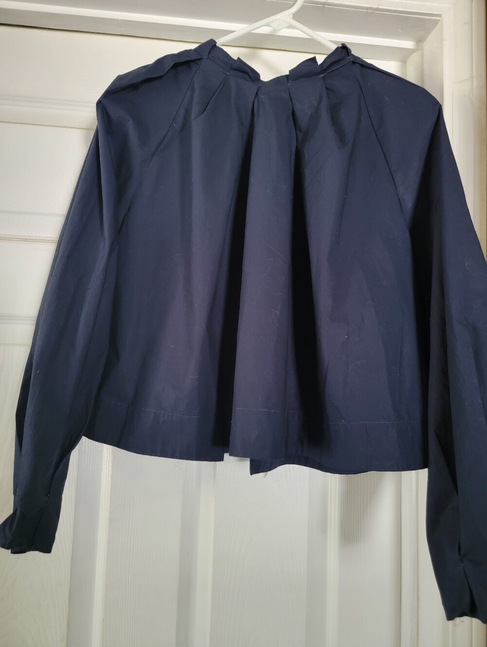 Banana Republic Navy Pleated Blouse